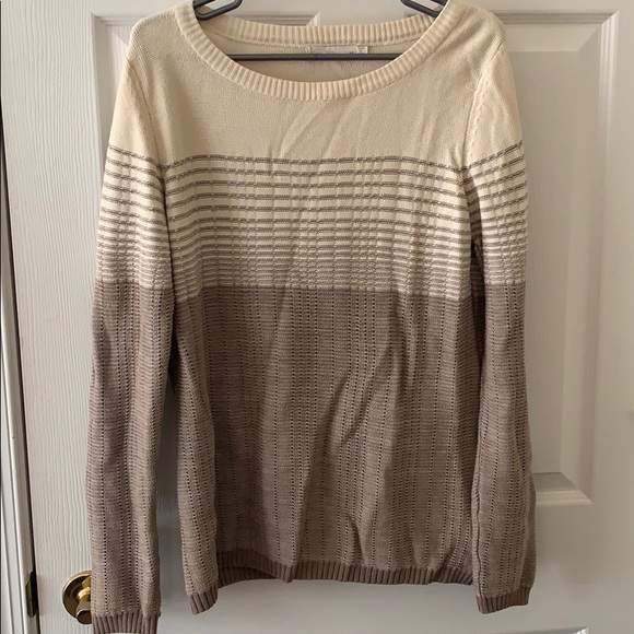 Prana Sweaters - Prana Cream and Oatmeal Knit Sweater